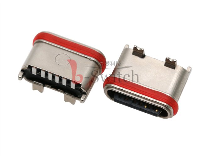 IPX8防水6PIN立式TYPE-C母座廠家直銷庫存充足
