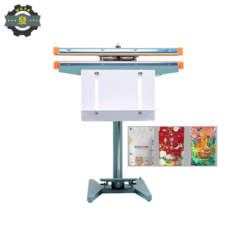 單加熱腳踏式封口機上下加熱鋁架封口設備大米外包裝封口機器沃發(fā)