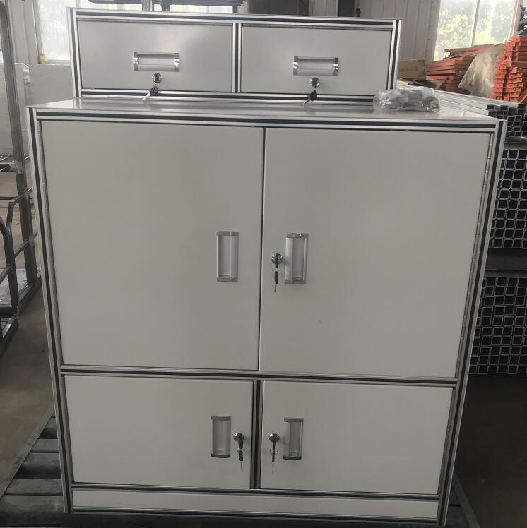 乾昊定制重型冷板鋁型材組合雙對(duì)開(kāi)門(mén)工具柜