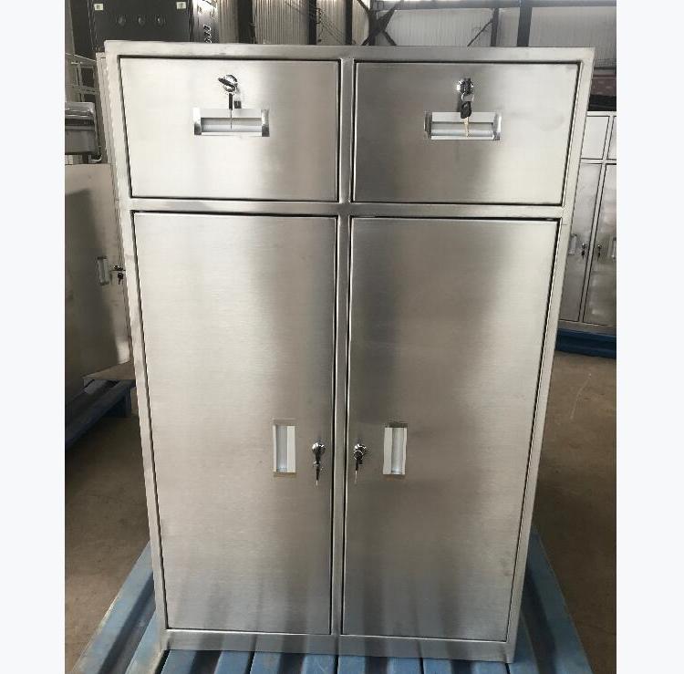 藥店醫(yī)用兩抽兩對(duì)開門304不銹鋼器械多功能儲(chǔ)物柜