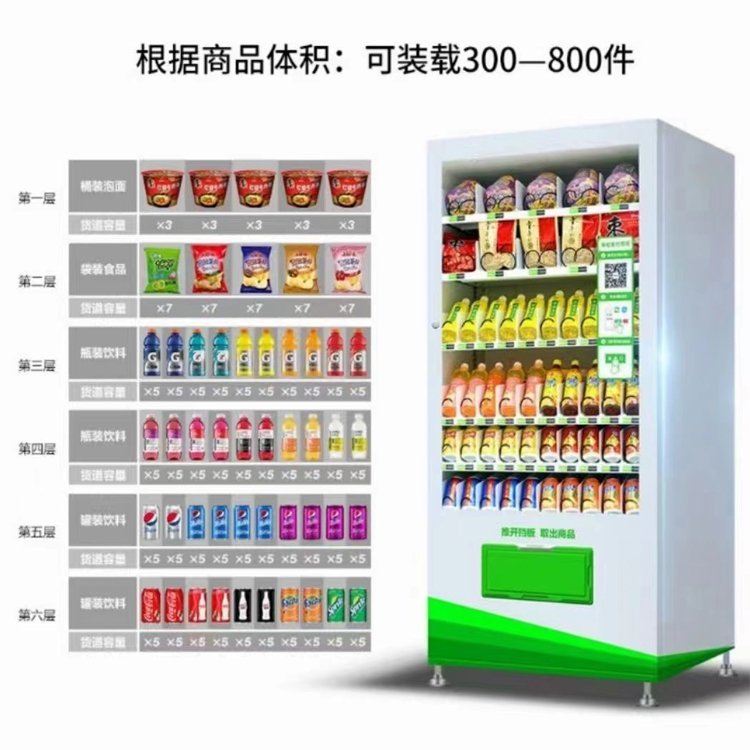 自助掃碼飲料機全自動無人售貨機食品飲料冷飲機