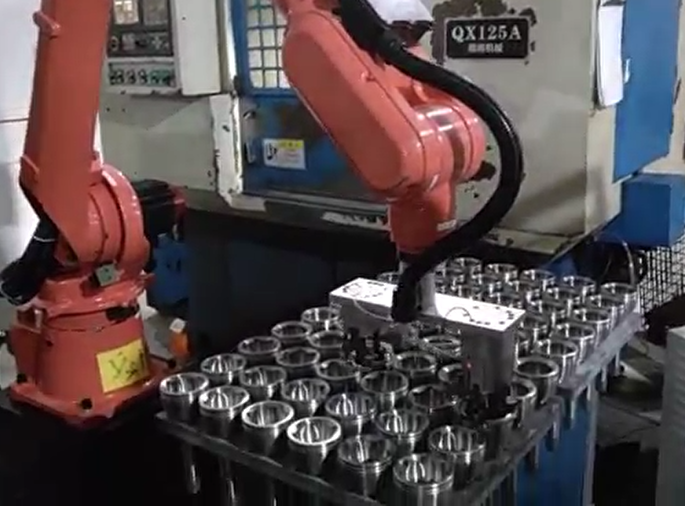 CNC車銑床一控多機(jī)臺產(chǎn)品零件全自動上下料機(jī)器人機(jī)械手臂
