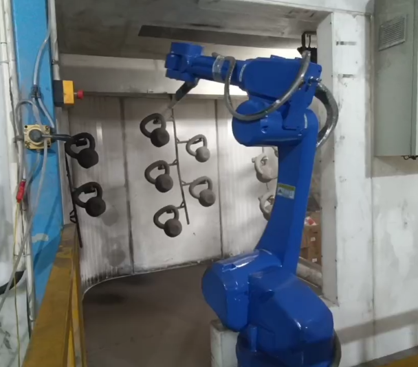 國(guó)產(chǎn)初級(jí)防爆噴涂流水線吊掛線追蹤噴漆噴粉機(jī)器人機(jī)械手臂