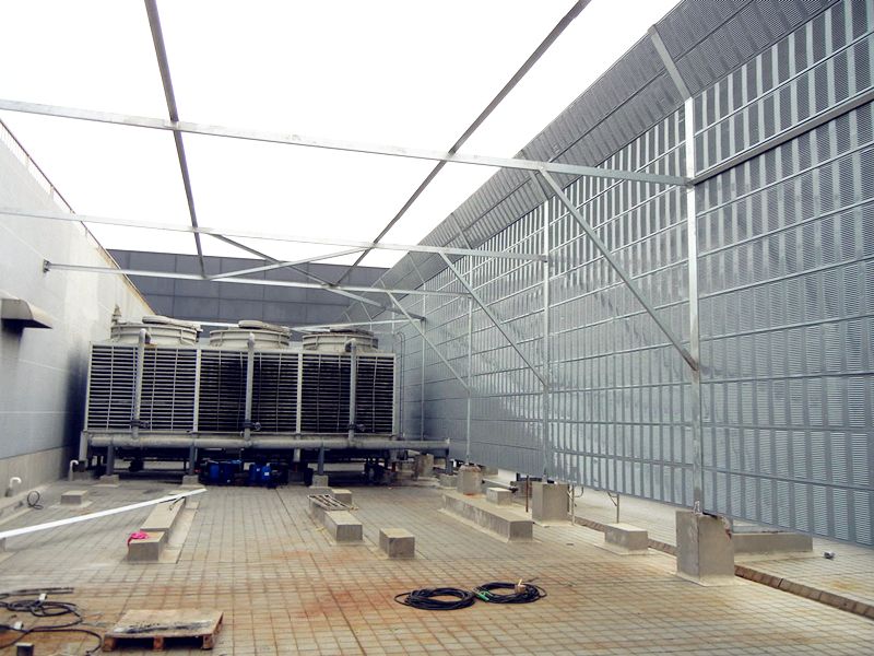 機(jī)械設(shè)備隔音墻中央空調(diào)外機(jī)聲屏障電廠降噪隔音板冷卻塔隔音屏