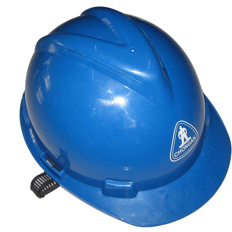 工業(yè)建筑藍色頭盔紅色v型防護帽運輸作業(yè)安全帽