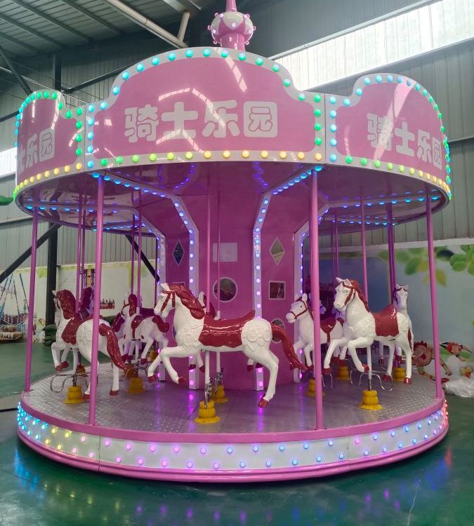 新型旋轉(zhuǎn)木馬騎士樂園轉(zhuǎn)馬類游樂設施大型游樂項目