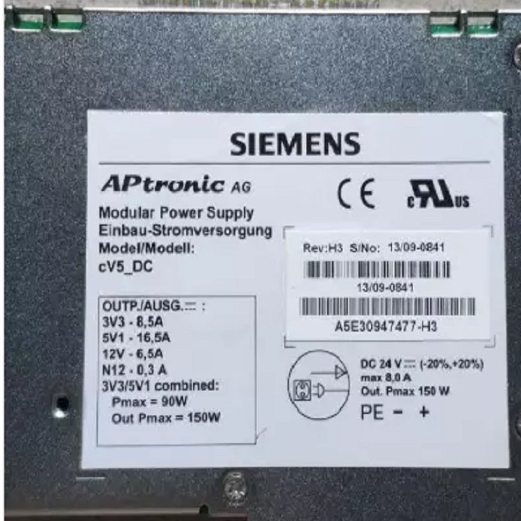 西門子SIMATICPC，備件；電源，工業(yè);24V\/150WDC︱A5E30947477