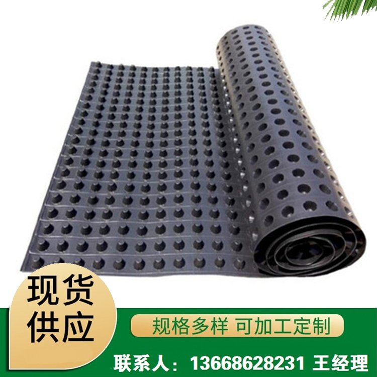 園林綠化hdpe排水板車(chē)庫(kù)地下室底板凹凸型塑料疏水板錦旺定制