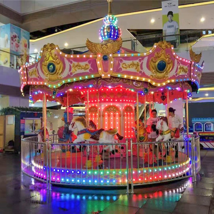 兒童16座旋轉(zhuǎn)木馬游樂(lè)設(shè)備公園廣場(chǎng)豪華轉(zhuǎn)馬游樂(lè)場(chǎng)設(shè)備
