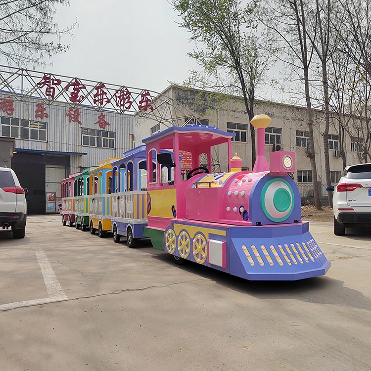 觀光小火車游樂設備無軌道電動可坐人火車兒童游樂項目網(wǎng)紅過山車