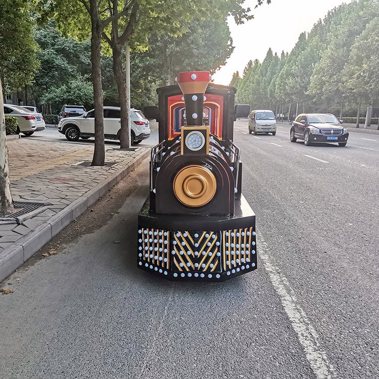 仿古無軌小火車旅游景區(qū)游覽車古鎮(zhèn)復(fù)古觀光電車旅游代步車