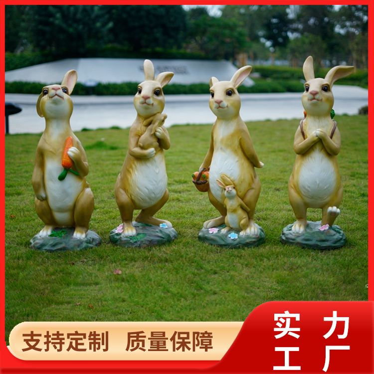 大型純銅兔子定制雕塑擺件公園廣場擺放動物銅像佳磊銅雕