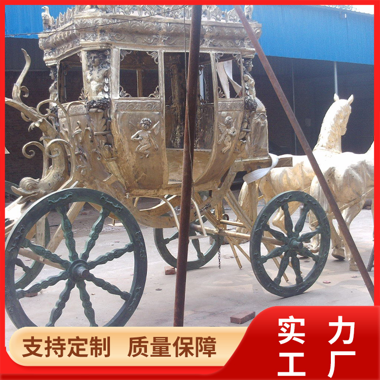 銅馬拉車像純銅小區(qū)商業(yè)街步行街雕像外形美觀逼真