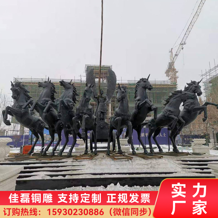 純銅太陽神阿波羅戰(zhàn)車阿波羅雕塑廠家鑄銅歐式西方人物定制