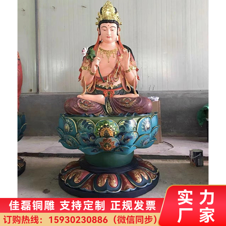 觀世音菩薩像銅雕制作廠家鑄銅觀音定制銅佛像