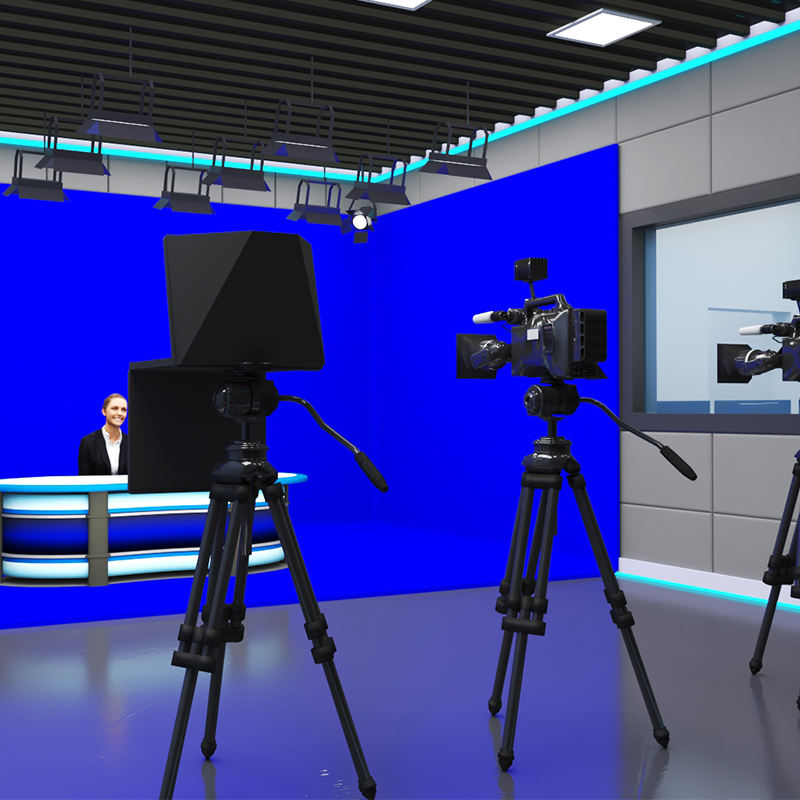 天創(chuàng)華視互聯(lián)網(wǎng)直播實訓(xùn)室職業(yè)學(xué)校電商直播室虛擬帶貨直播間搭建