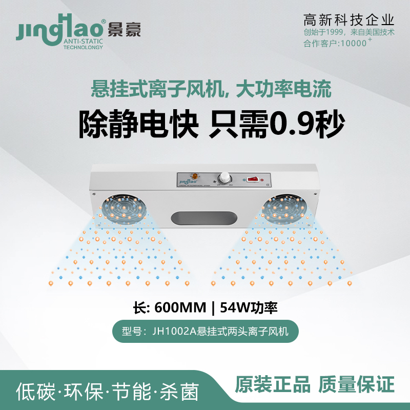 景豪懸掛式四頭離子風機靜電消除器除塵器JH1004A