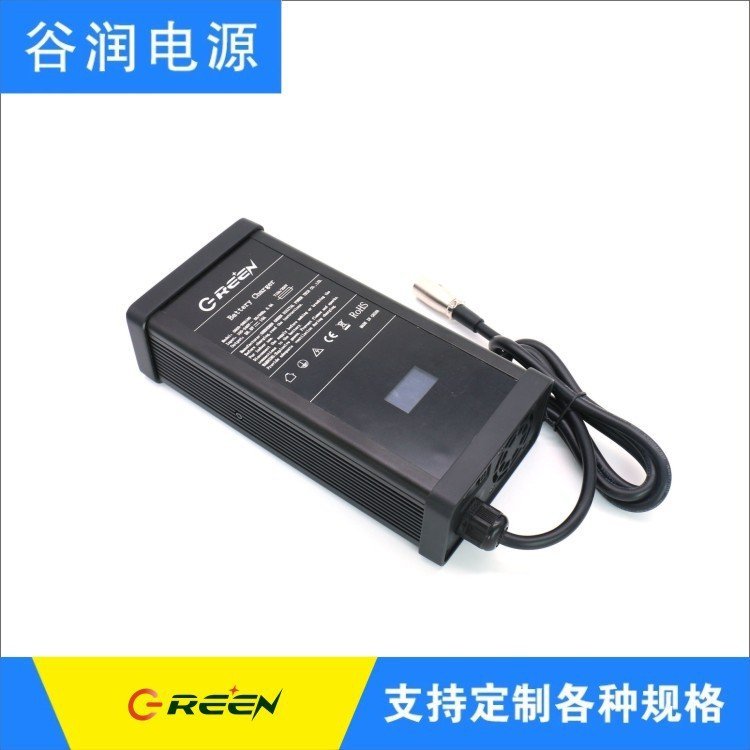認(rèn)證齊全微調(diào)電壓10S600W大功率AGV鋰電智能42V充電器14.2A谷潤(rùn)源