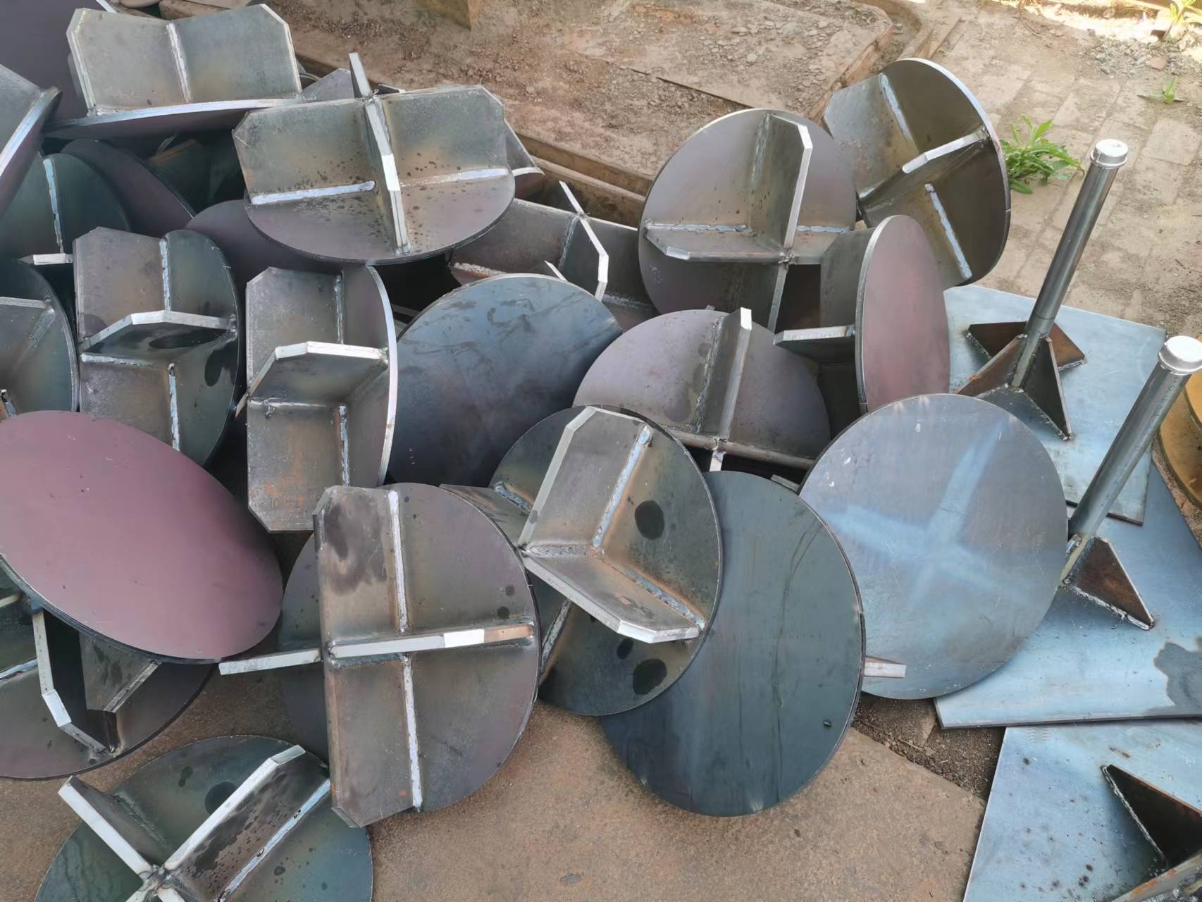 十字樁尖平底閉口建筑打樁開口預埋件錐形鋼尖圓方棱錐型定做管樁