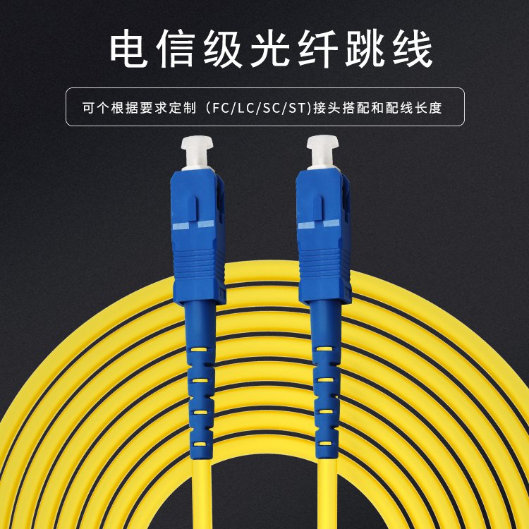 鴻鑫光電SC單模光纖跳線9\/125電信級尾纖支持定做