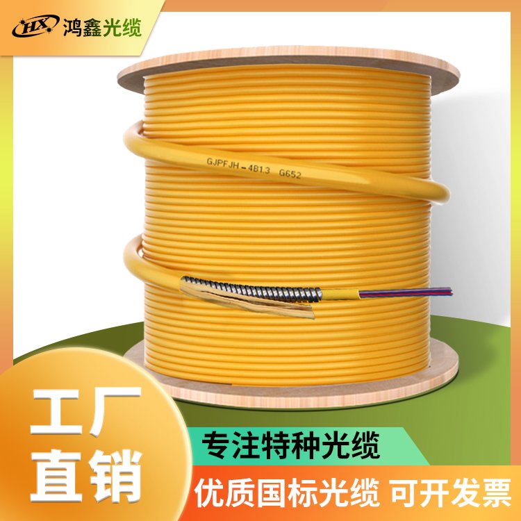 鴻鑫廠家單模12\/24\/36\/48\/96芯鎧裝光纜抗壓抗拉可定制生產(chǎn)