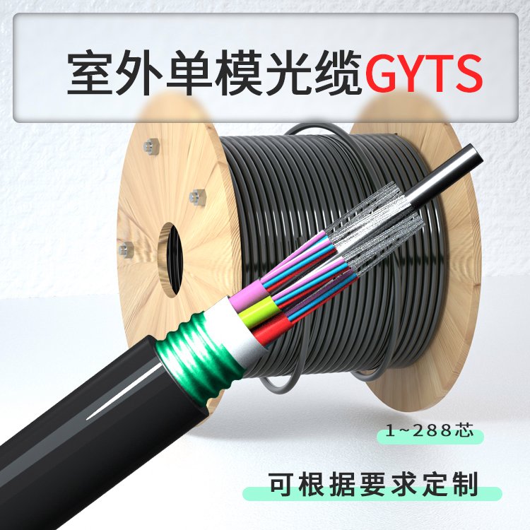 鴻鑫GYTS光纜室外單模鎧裝層絞式光纖纜4芯6芯12芯24芯36芯48芯