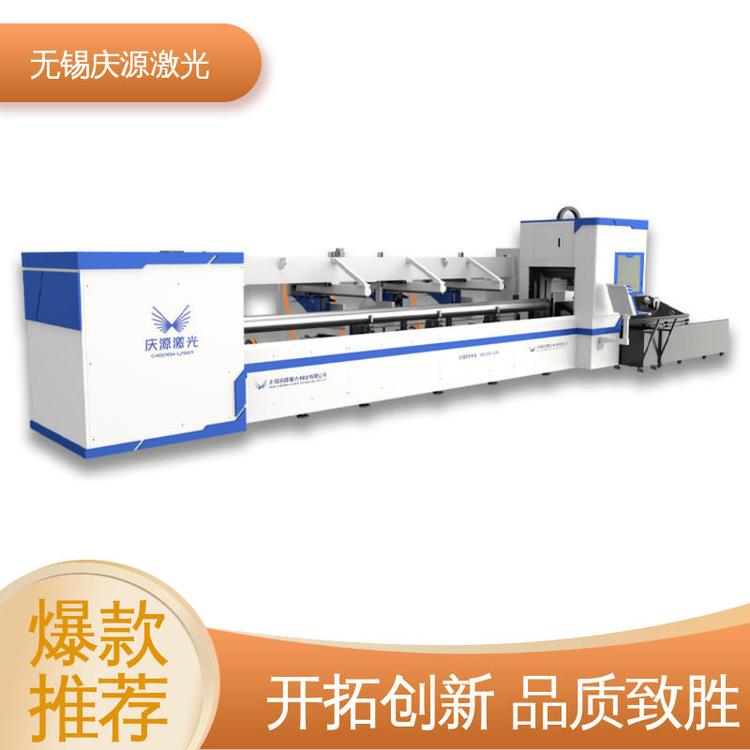金屬管材切割設(shè)備精密齒輪齒條傳動(dòng)方式高效加工質(zhì)量保證慶源激光