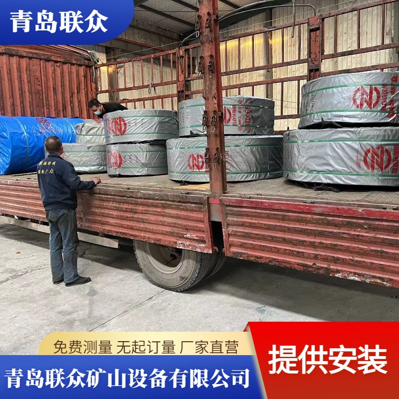聯(lián)眾鋼絲繩提升帶斗提機膠帶雙層防撕裂網(wǎng)橡膠帶