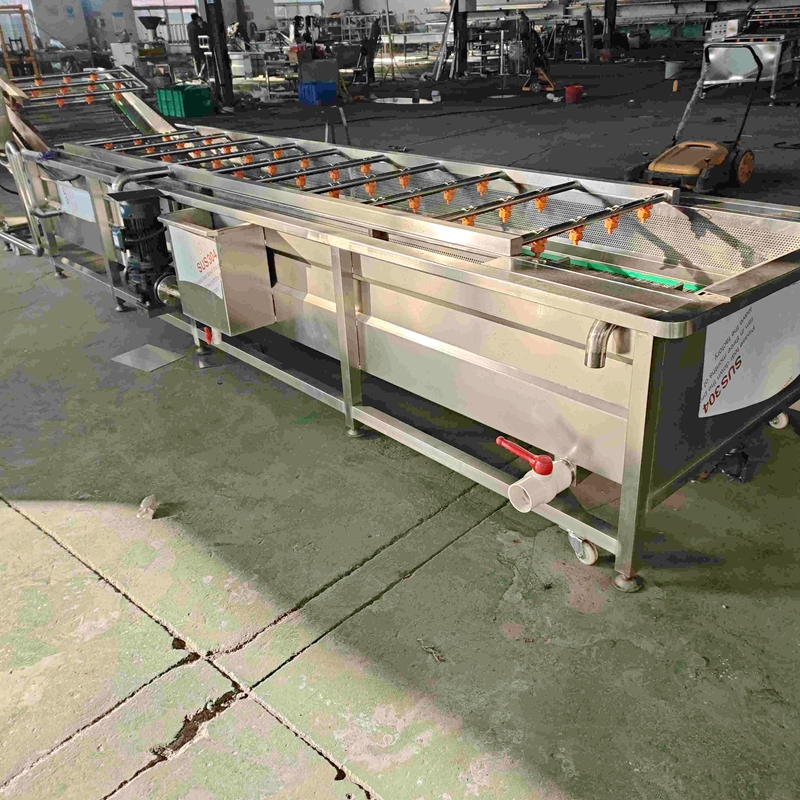 生蠔海螺清洗機預(yù)制菜加工設(shè)備果蔬氣泡清洗流水線廠家支持定制