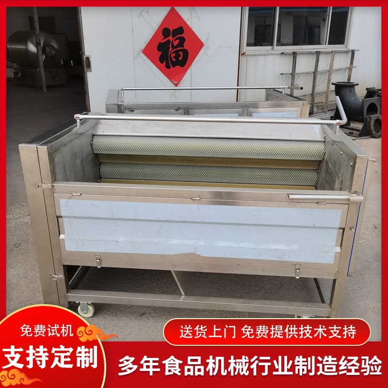根莖類中藥材土豆去皮毛輥清洗機(jī)不銹鋼番薯木瓜自動(dòng)出料清洗設(shè)備