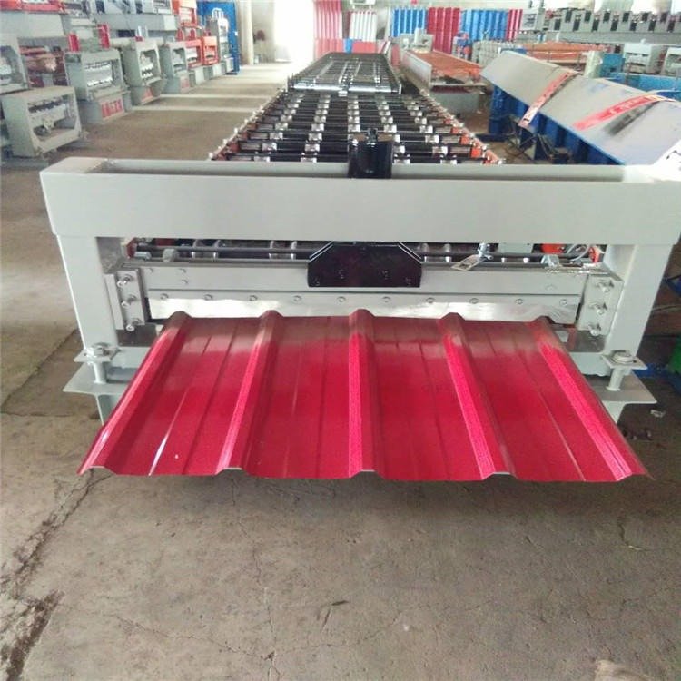 二手840型彩鋼壓瓦機琉璃瓦設(shè)備鋼結(jié)構(gòu)頂板機異形冷彎機