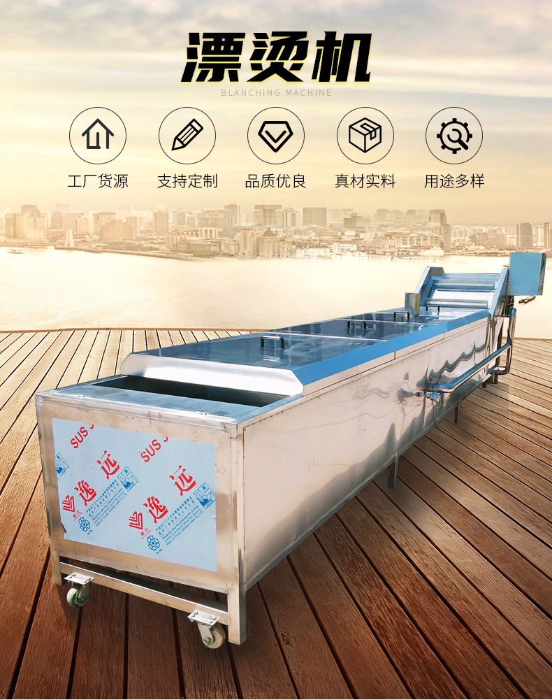 水果罐頭加工設備果蔬蒸煮漂燙殺青機器全自動食品機械
