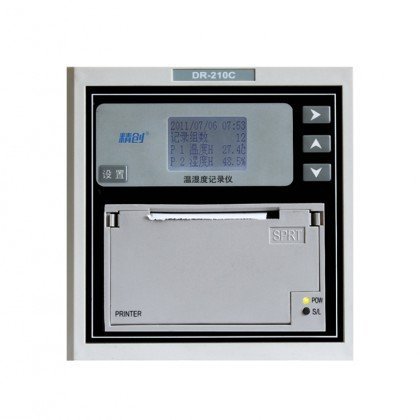 精創(chuàng)溫濕度記錄儀DR-210C高精度倉儲(chǔ)冷庫車間溫度帶打印機(jī)
