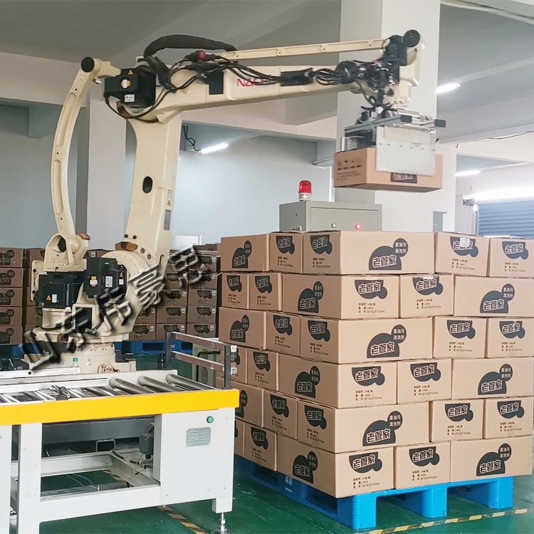 全自動裝箱碼垛系統(tǒng)紙盒機器人裝箱機化妝品機械手碼垛機