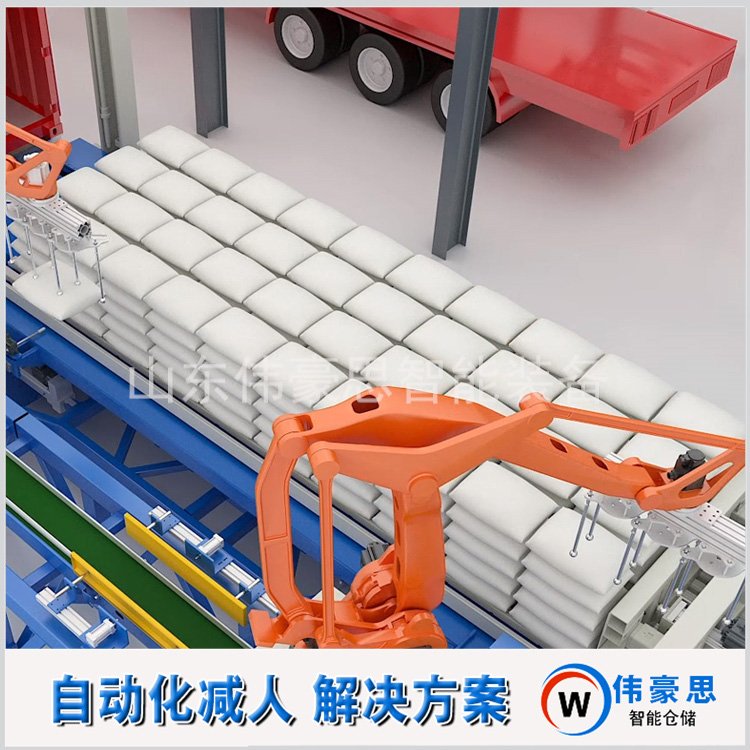 碳酸鈣粉推進(jìn)式裝車機(jī)袋料全自動(dòng)裝車設(shè)備實(shí)現(xiàn)自動(dòng)化減人