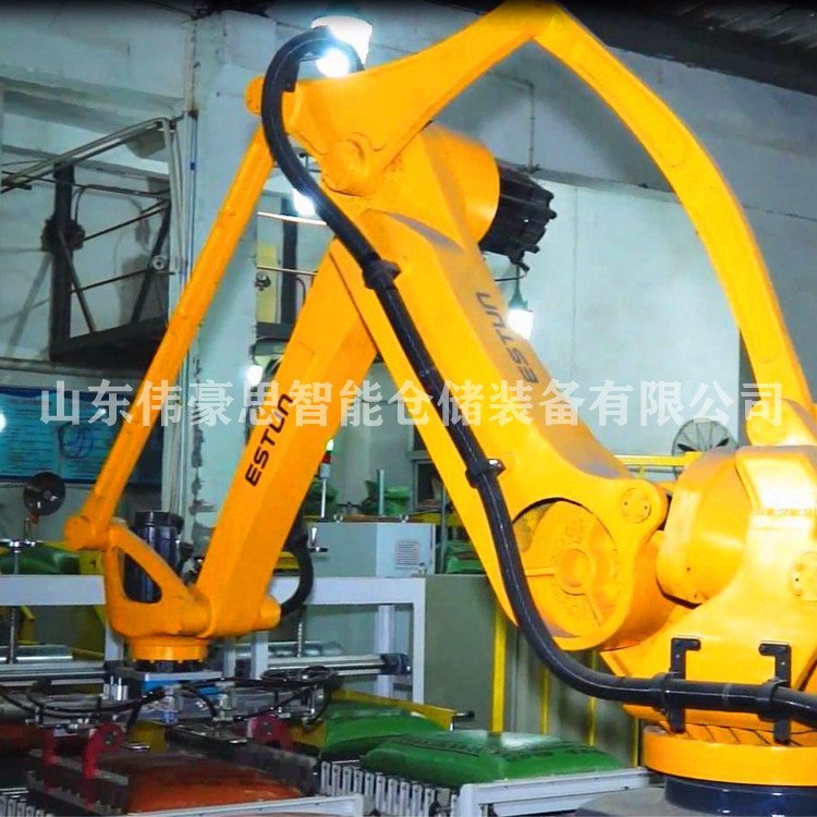 25KG碳銨自動(dòng)碼垛機(jī)袋料自動(dòng)碼垛機(jī)械手無(wú)錫碼垛機(jī)器人廠家