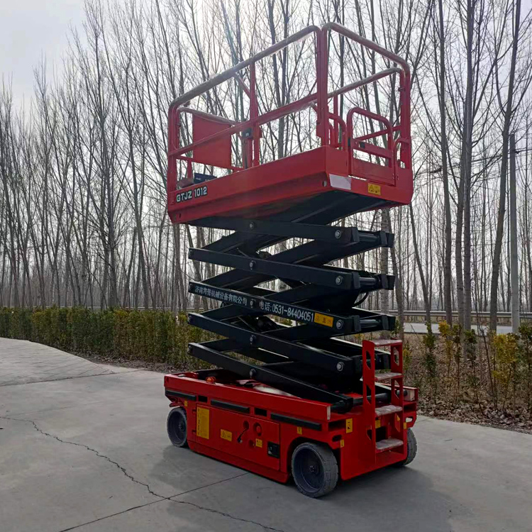 10米智能自行走升降平臺(tái)電動(dòng)剪叉式登高車(chē)工程高空維修升降機(jī)
