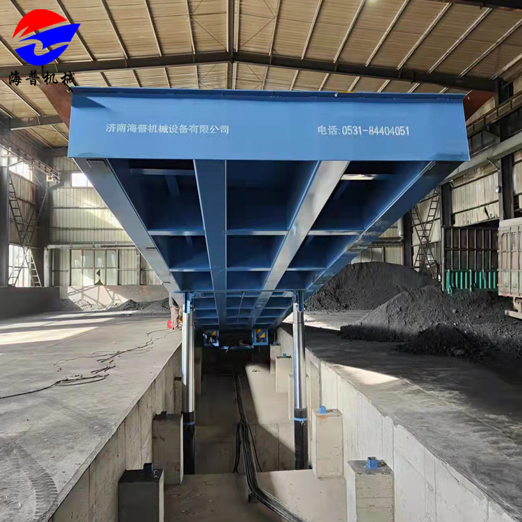 自動(dòng)液壓卸車(chē)翻板機(jī)煤炭后翻式升降平臺(tái)糧倉(cāng)卸糧側(cè)翻式卸車(chē)機(jī)