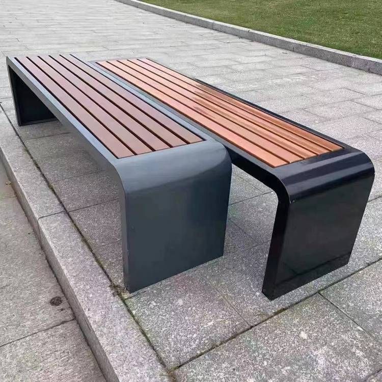 戶外公園椅鑄鐵鑄鋁焊接成品座椅小區(qū)室外園林街道長條坐凳加厚
