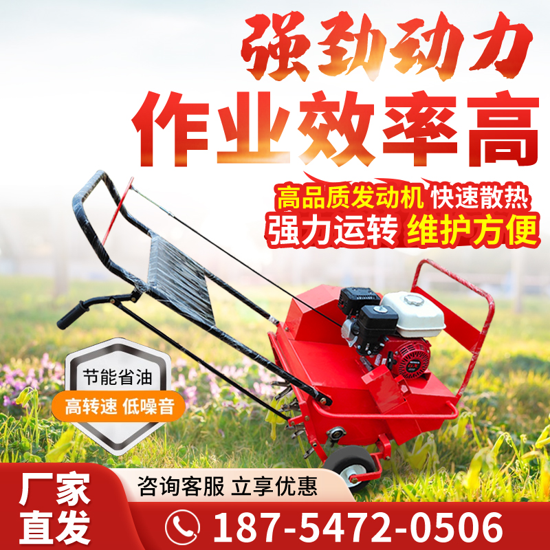 汽油草坪打孔機(jī)自行式草皮根透氣打眼機(jī)綠化草地養(yǎng)護(hù)鉆孔機(jī)