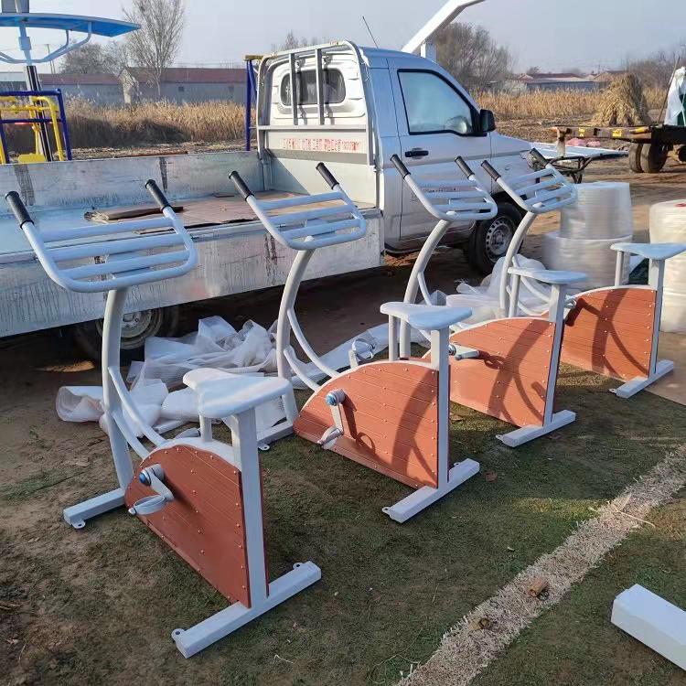 戶外雙面包塑木健身器材老年人塑鋼健身路徑新國標(biāo)健身車