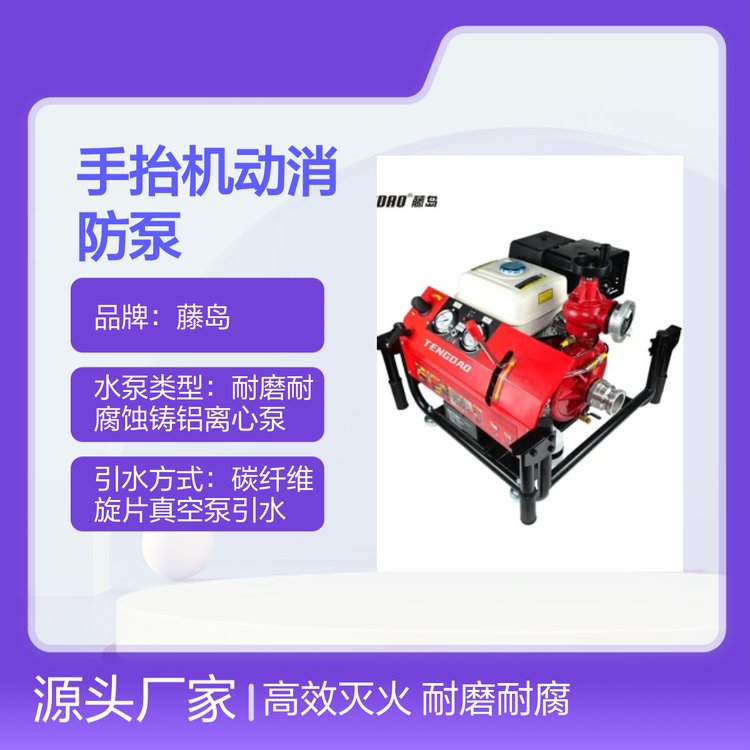 高揚程手抬機動消防泵森林滅火遠程送水耐磨耐腐操作靈活