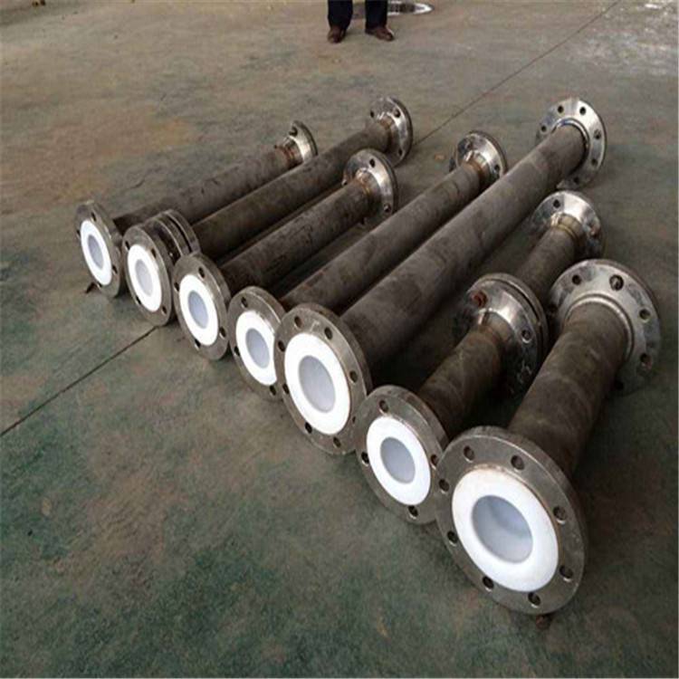 寶雞漢中鋼襯四氟管廠家，鋼襯四氟三通，dn100鋼襯PTFE管