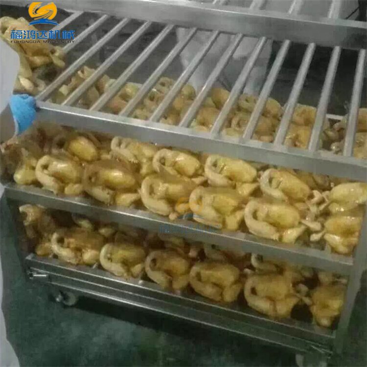 炸雞流水線扒雞油炸生產(chǎn)線燒雞煮鍋蒸汽加熱鹵煮鍋油炸機