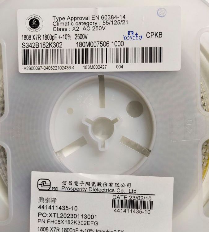 信昌PSA一級代理貼片安規(guī)電容FK08N470J502EEG1808NP0Y247PF5