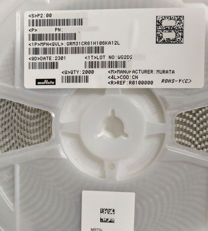 村田muRata貼片電容GRM3195C1H823JA05D1206823J50VC0GNP0白電容