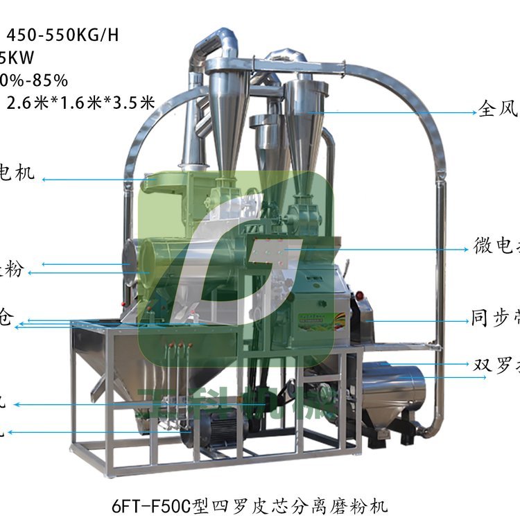 小麥皮芯分離磨面機小麥磨粉機小麥磨粉加工機器