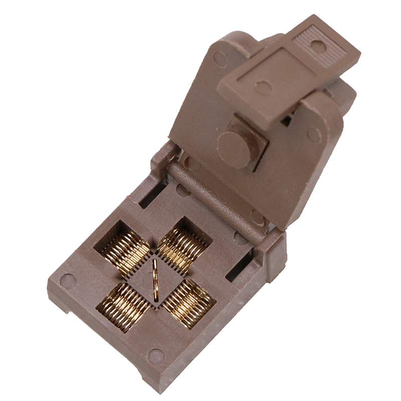 QFN40-0.5微小型測試座支持6x6mm用于MLF\/QFN封裝芯片老化測試