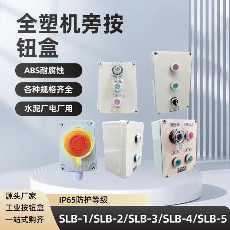 ELB-75水泥廠機(jī)旁按鈕控制箱正反轉(zhuǎn)ABS塑料按鈕盒IP65防水