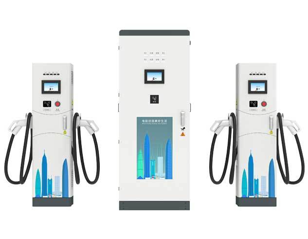 鴻嘉利新能源直流分體四槍充電樁